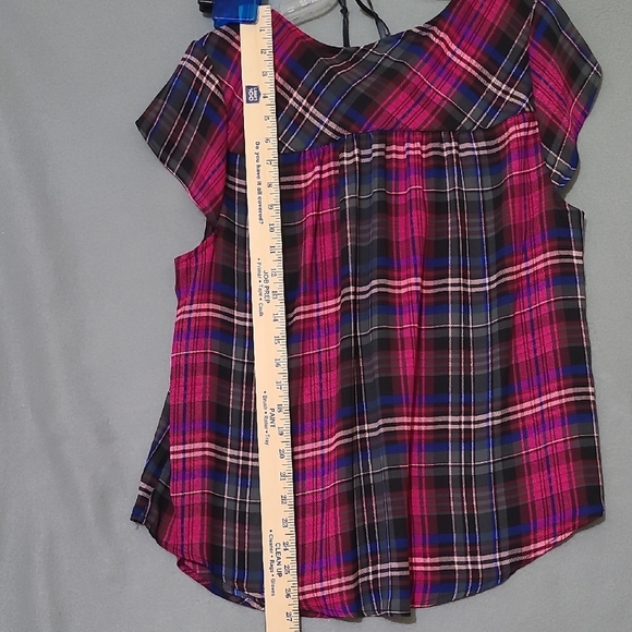 TORRID Women's Plaid Pink & Black Tunic Blouse - Size Large (Torrid Size 0) - Picture 12 of 12